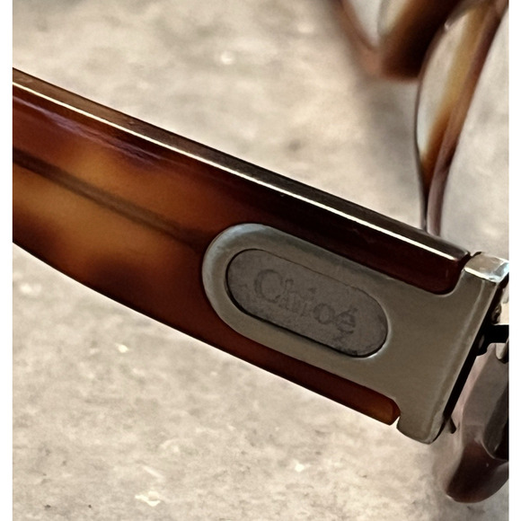 Chloe Eyeglasses Frames Rectangle Full Rim Tortoise Shell Brown 135 - Picture 9 of 10